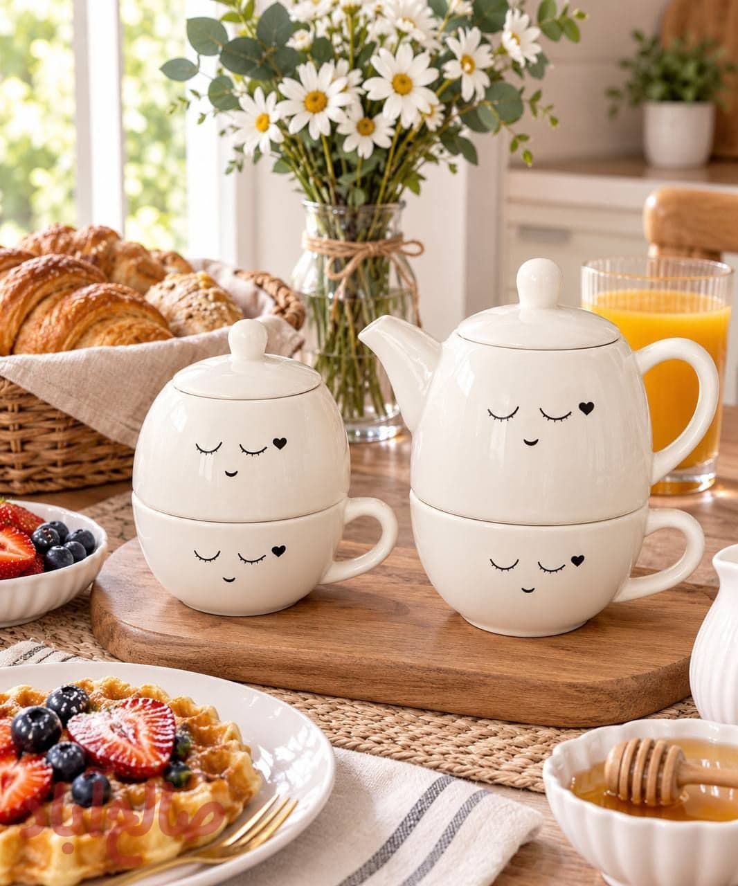 چایخوری ۲ نفره مژه قلب 