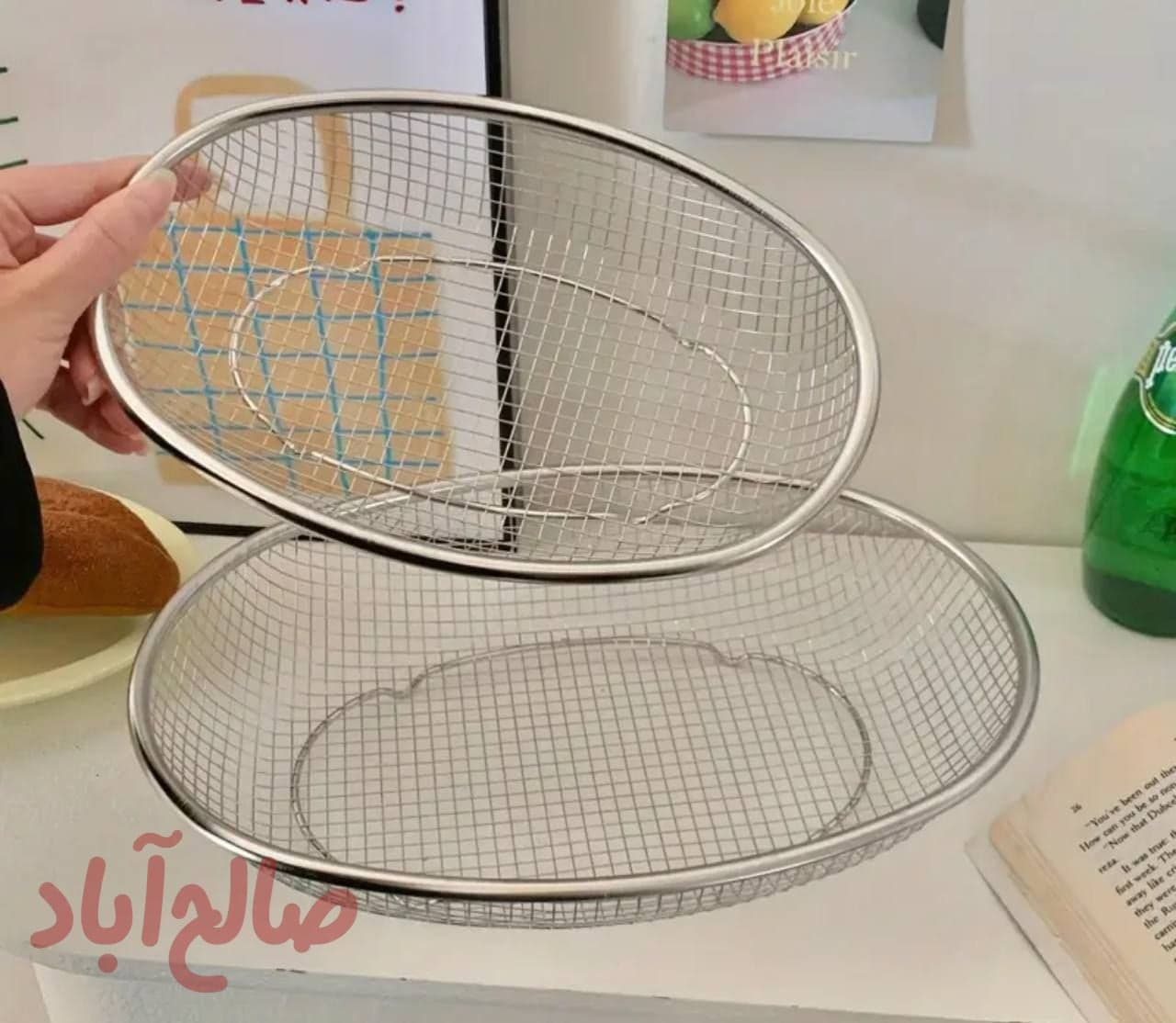 آبکش استیل بیضی