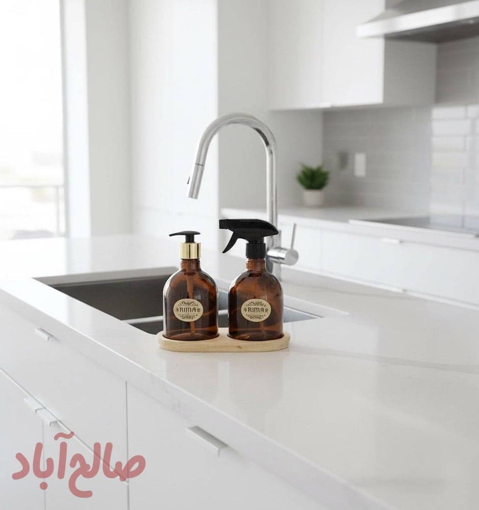 ست جا مایع و محلول پاش آرنا کف چوبی