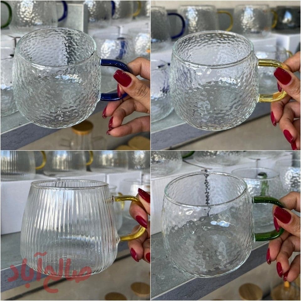 لیوان پیرکس وارداتی حرارت مستقیم 