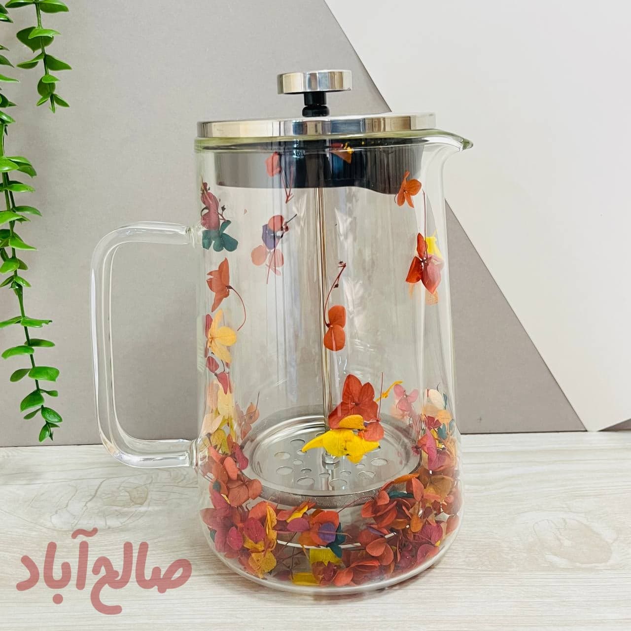 فرنچ پرس دوجداره گل خشک