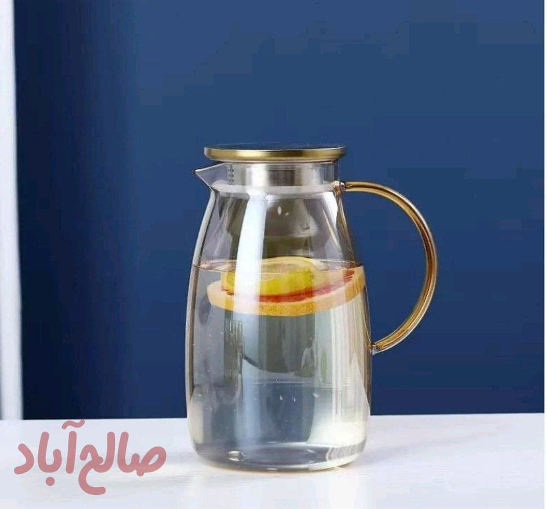 پارچ پیرکس درب استیل طلایی