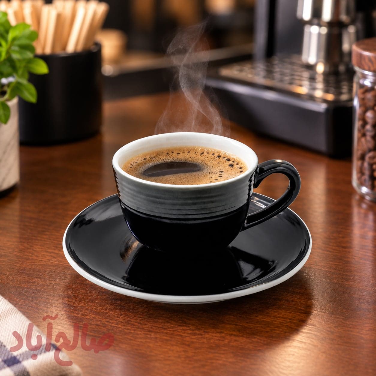 قهوه خوری 12 پارچه مشکی تقدیس 