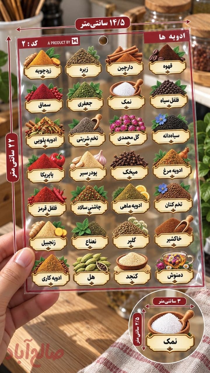 لیبل ضد آب ادویه