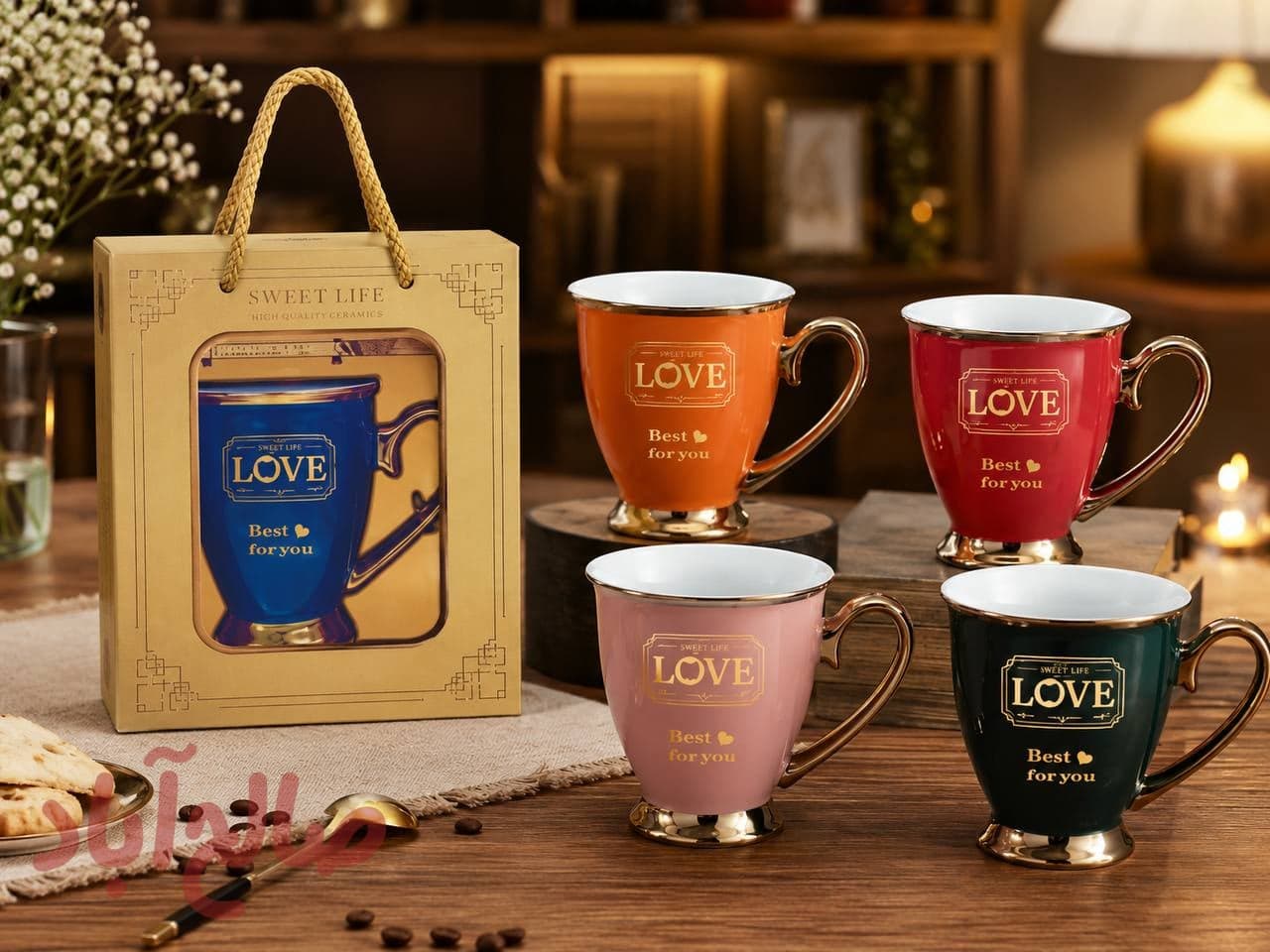 ماگ لاو رنگی جعبه کادویی 