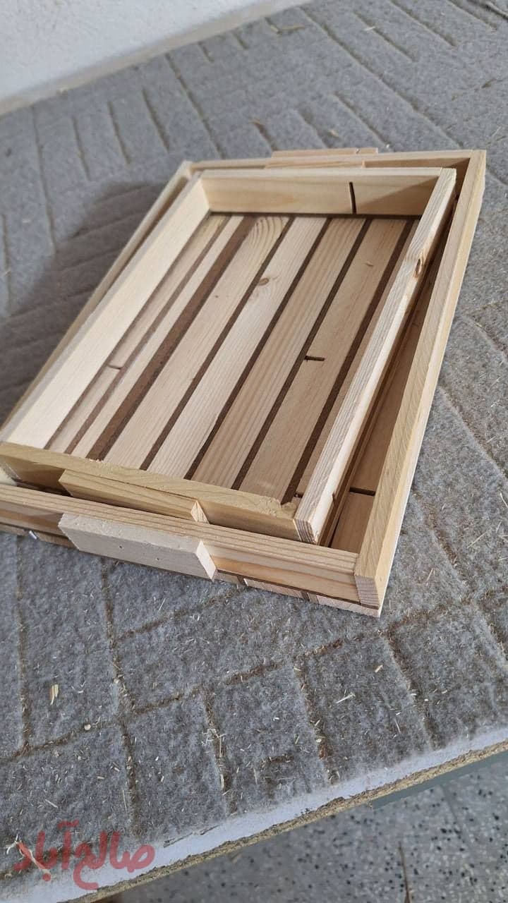 سینی جفتی چوبی