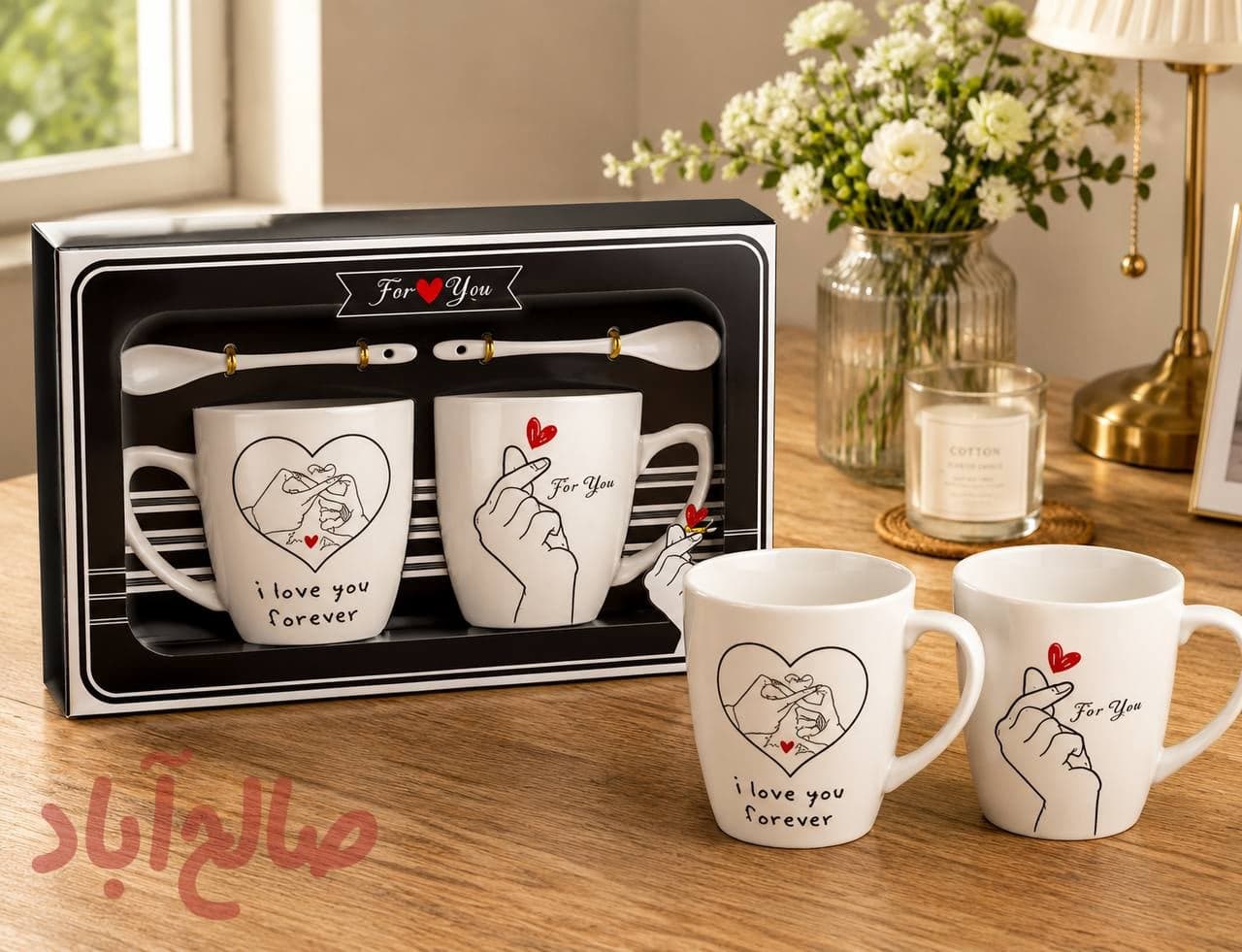 ماگ عاشقانه جفتی جعبه کادویی