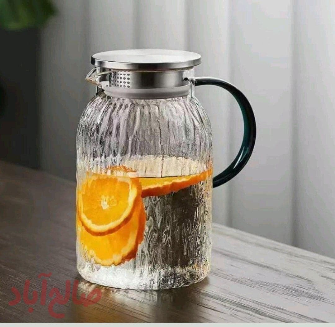 پارچ پیرکس درب استیل نقره