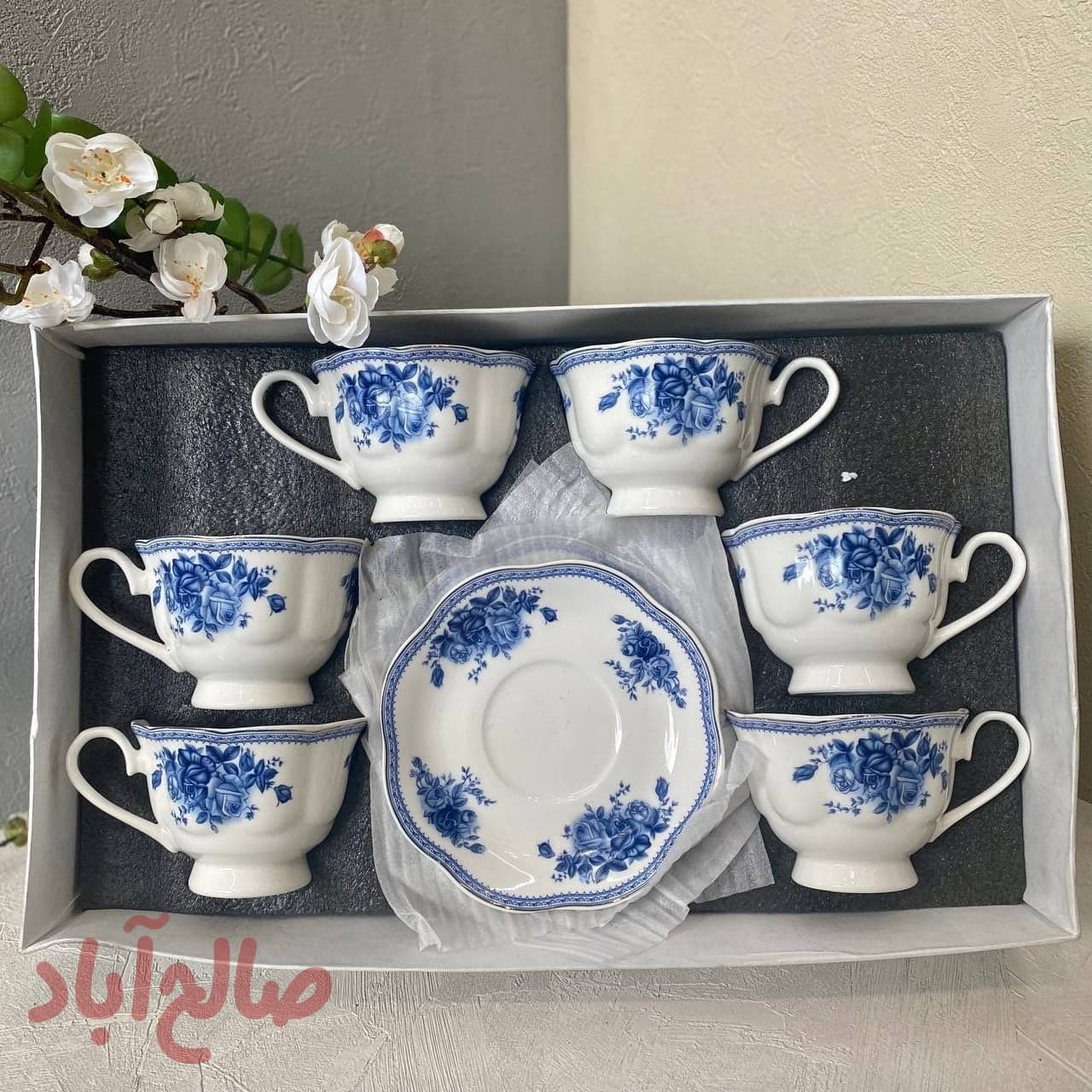 ست چای خوری گل آبی