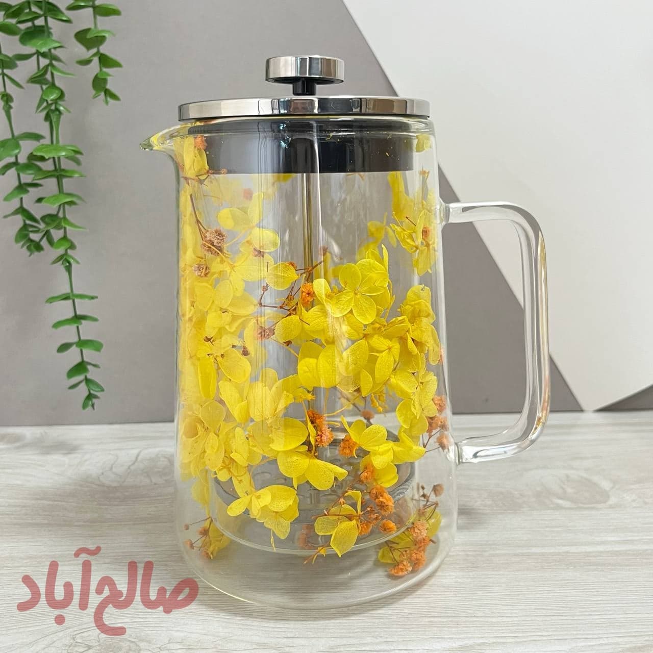 فرنچ پرس دوجداره گل خشک