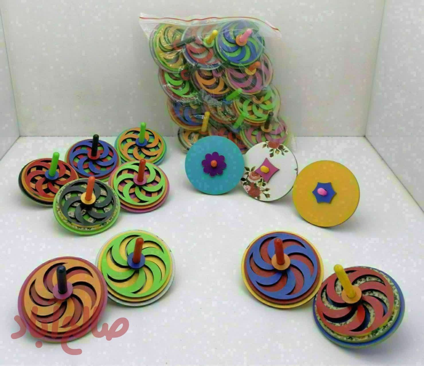 کد کالا 5420001 فرفره چوبی سه لایه چرخشی  ( قطر ۶/۵ سانت )