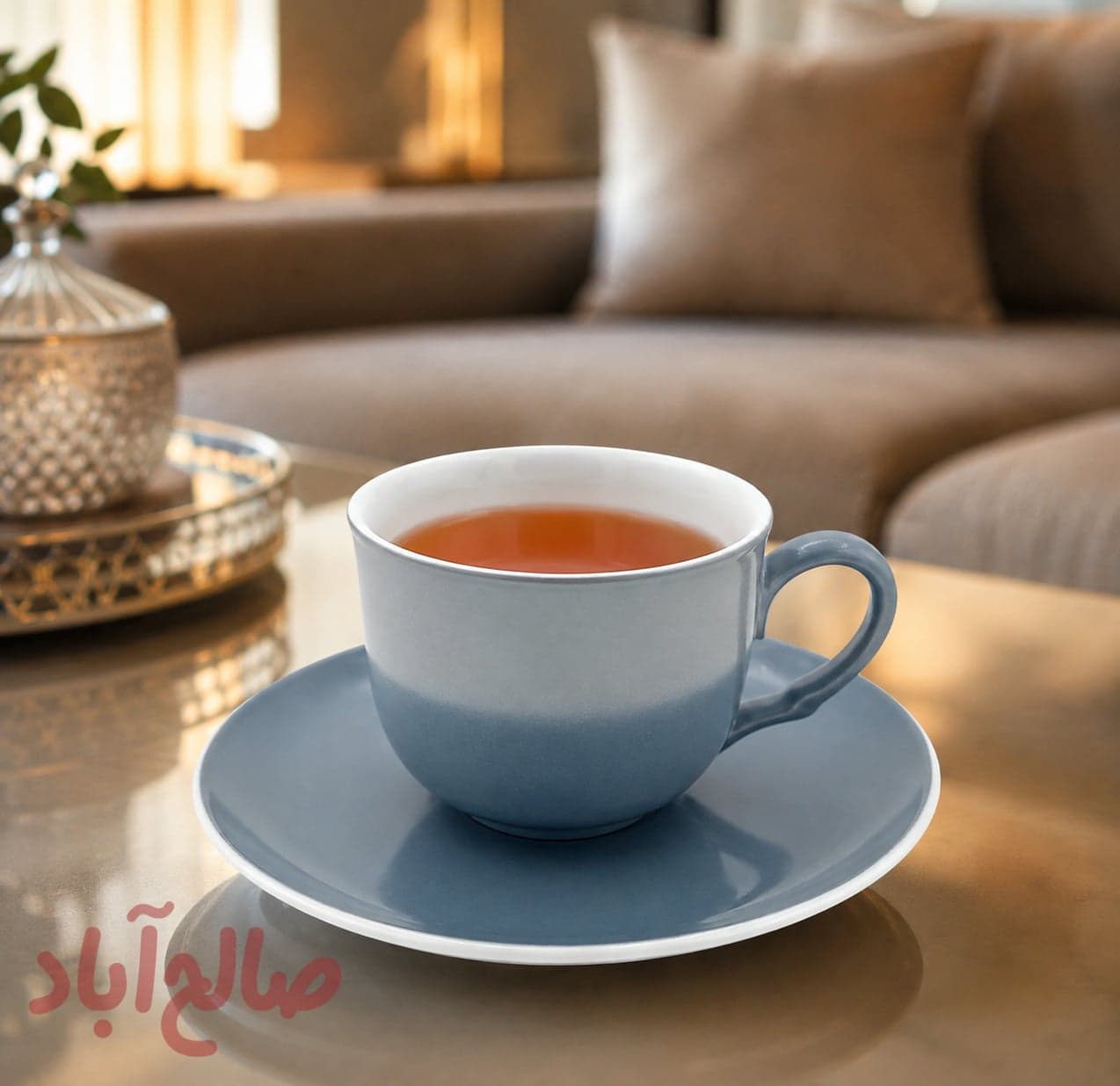 چای خوری 12 پارچه طوسی چینی تقدیس 