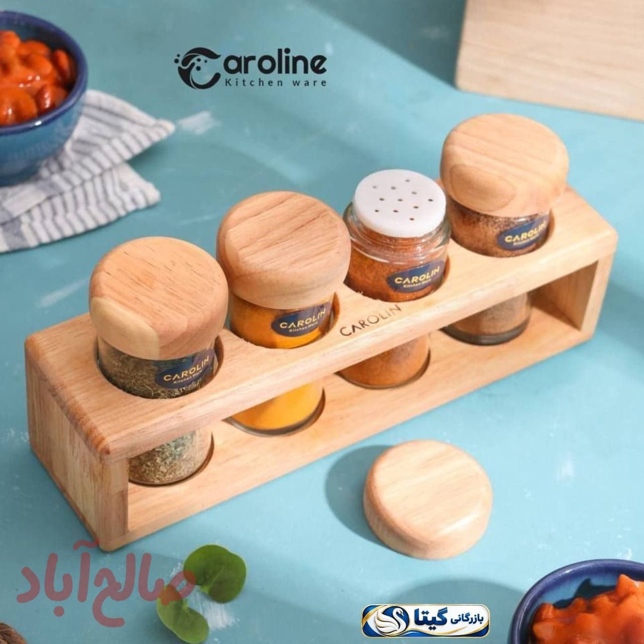 جا ادویه قطاری چهار عددی کارولین
