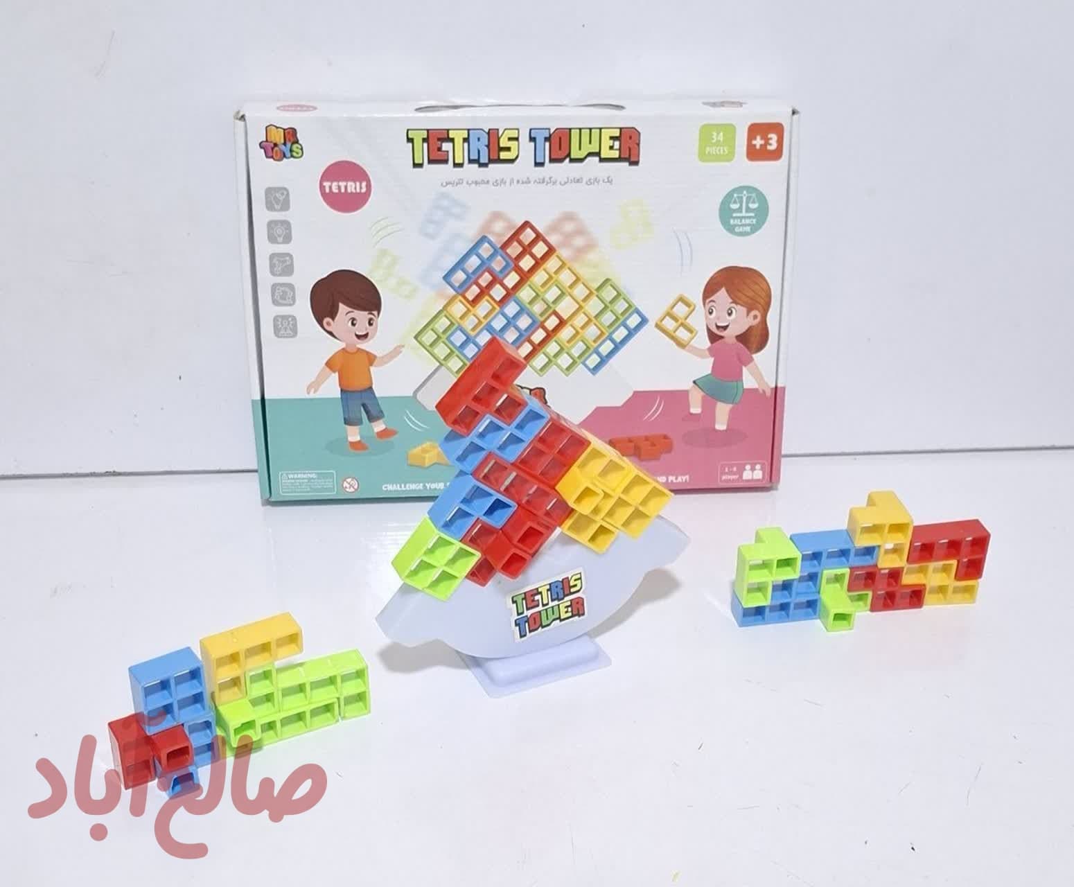 کد کالا 5010180 بازی فکری تعادلی کریستالی برند TETERIS TOWER تک جعبه