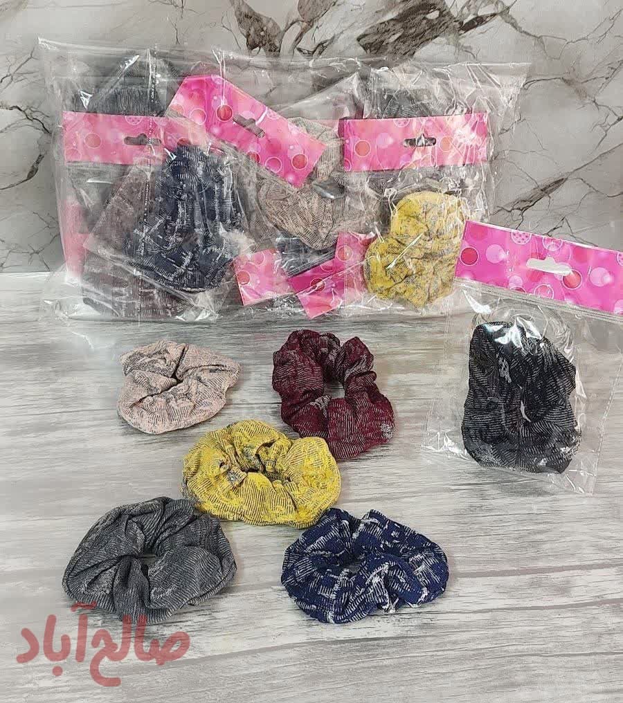 کد کالا 5020002 کش مو استرج دخترانه طرح اسکرانچی تک سلفون رگالی