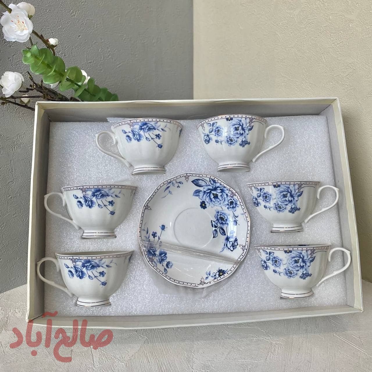 ست چای خوری گل آبی