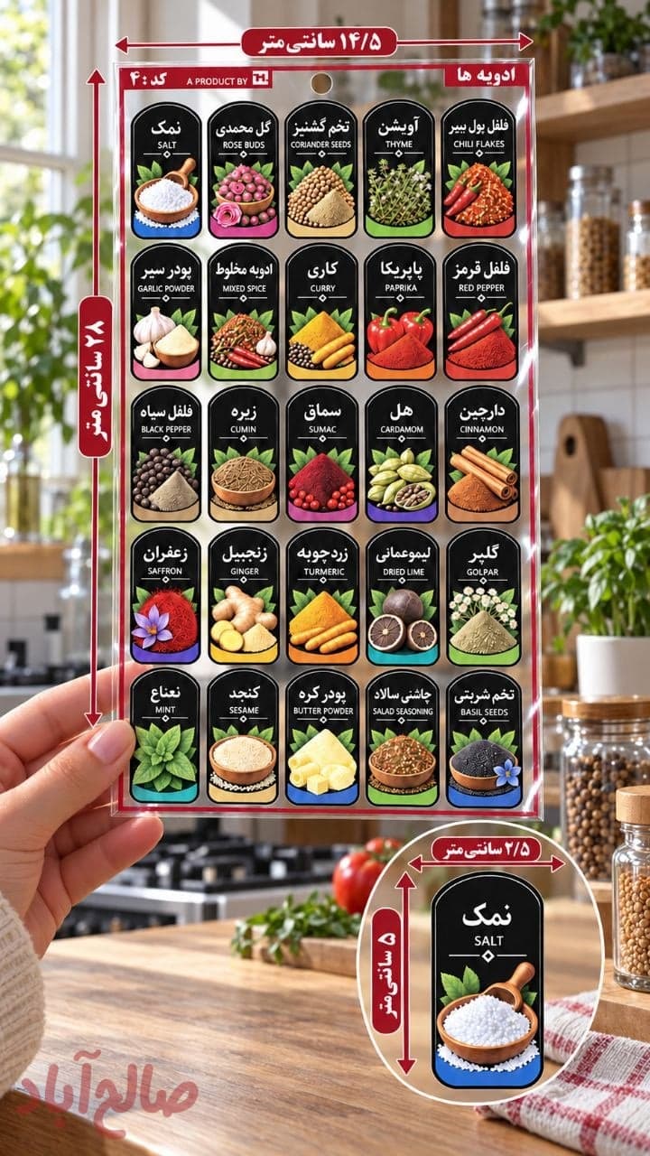 لیبل ضد آب ادویه