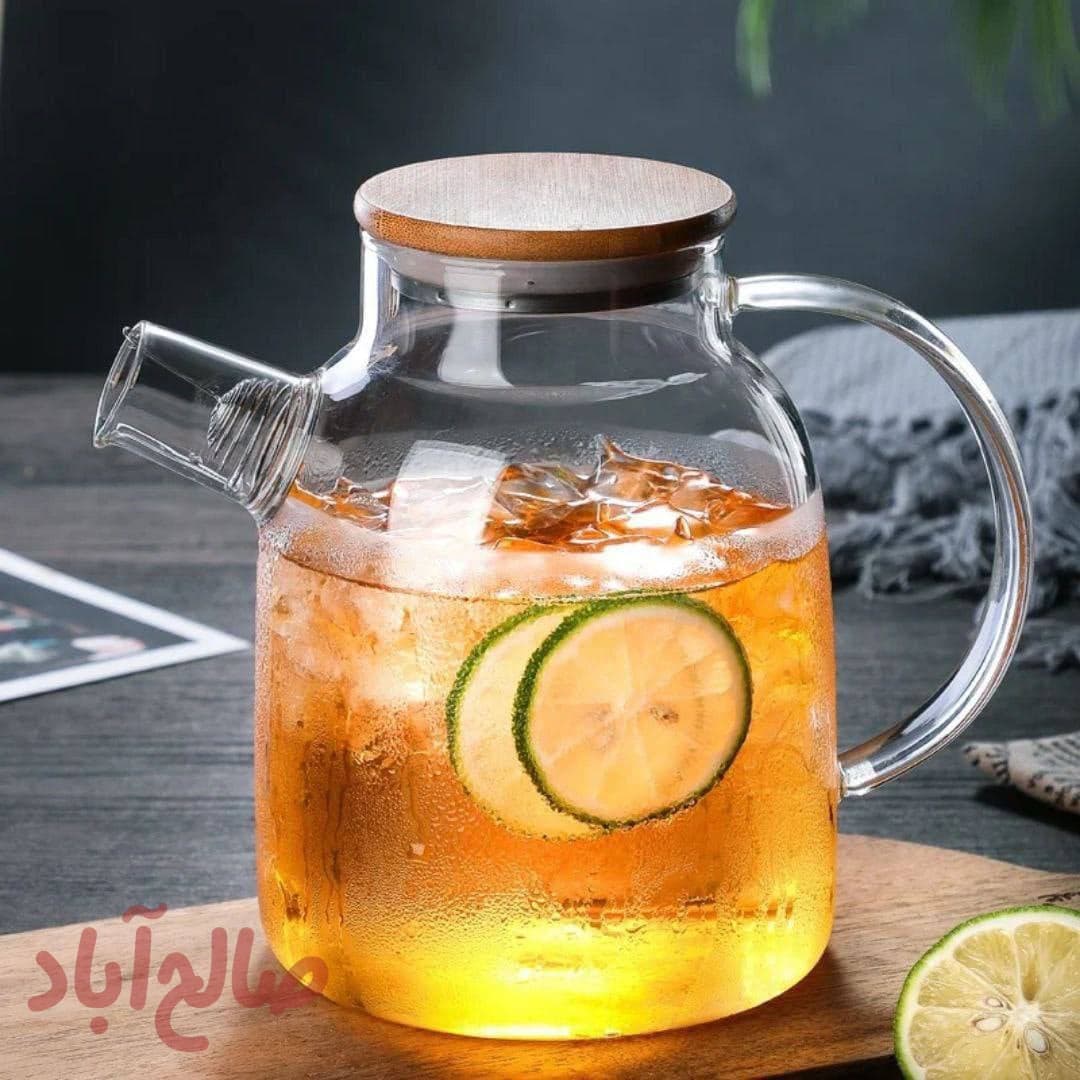 قوری پیرکس شعله مستقیم درب بامبو
