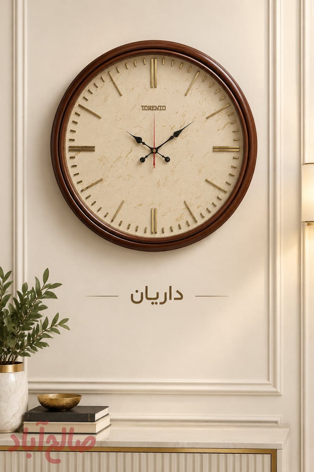ساعت دیواری طرح چوب برند تورنتو