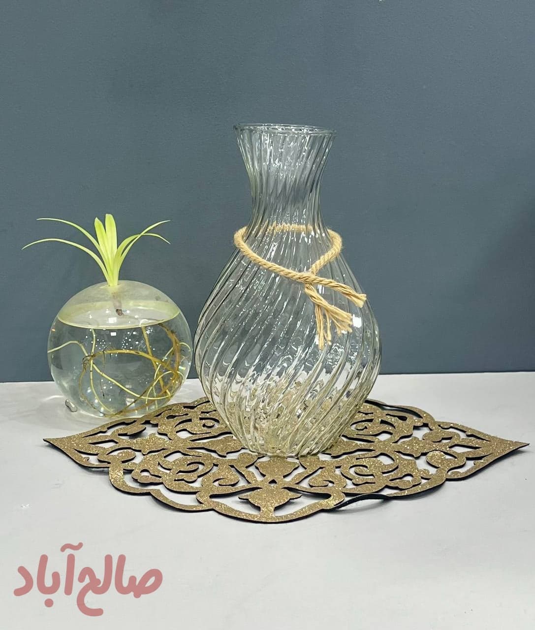 گلدان شیشه ای کوزه