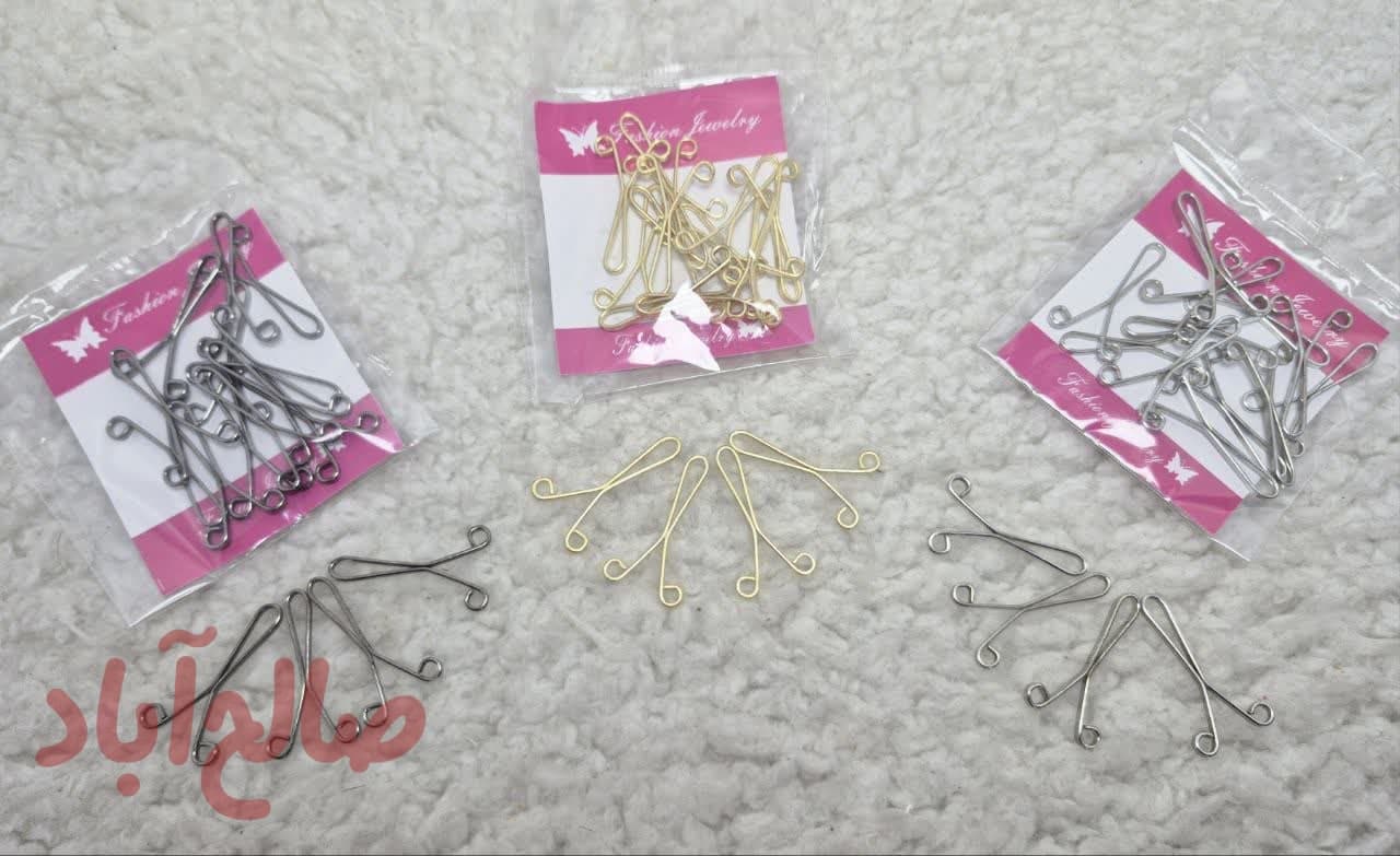 کد کالا 5360001 شاخک روسری مدل فرفوژه ۳رنگ ساده (۱۲عددی)
