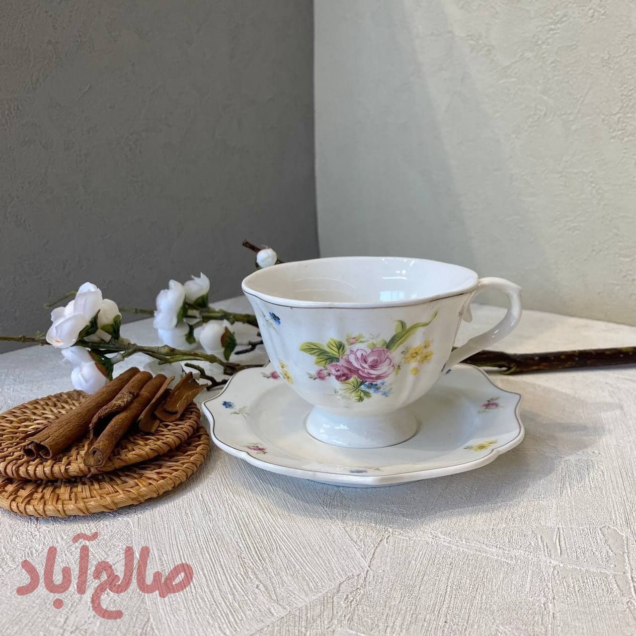 ست چای خوری گل صورتی