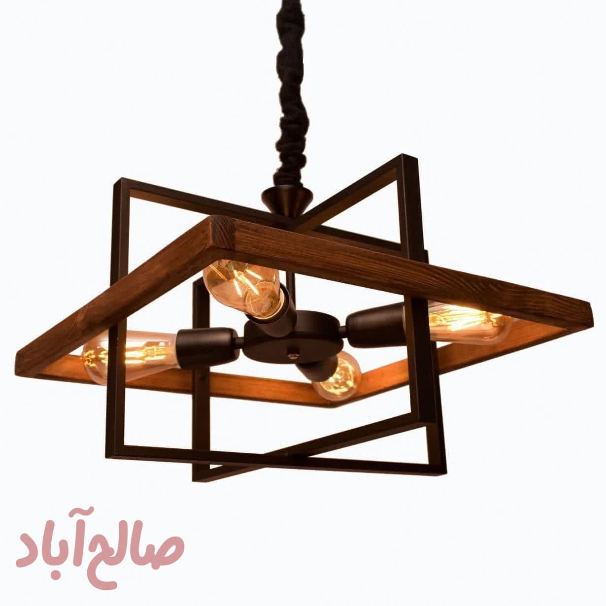 آویز چوب فلز (نسترن) چهارشعله