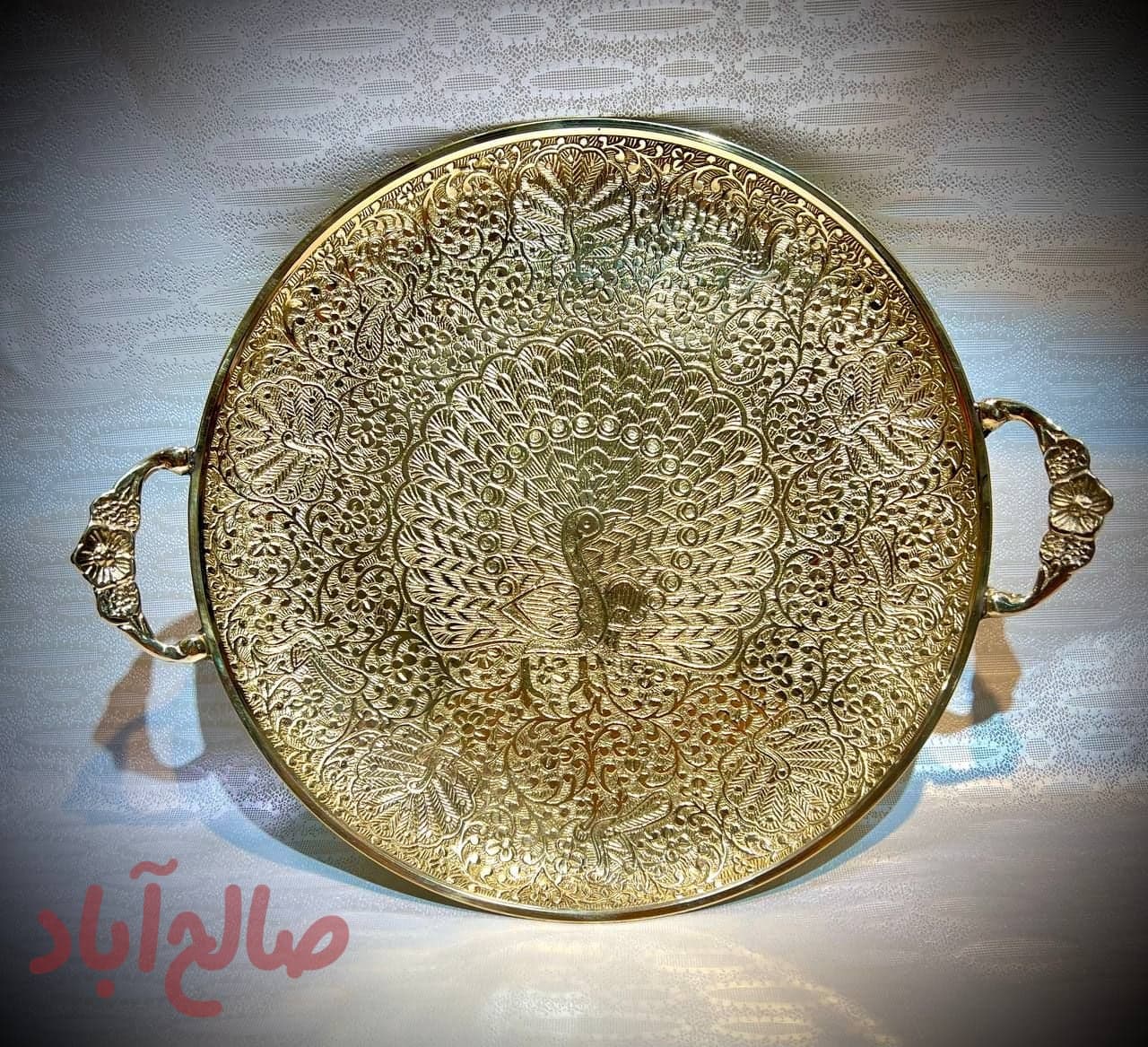 🔶 سيني گرد ٤پايه طاووس
