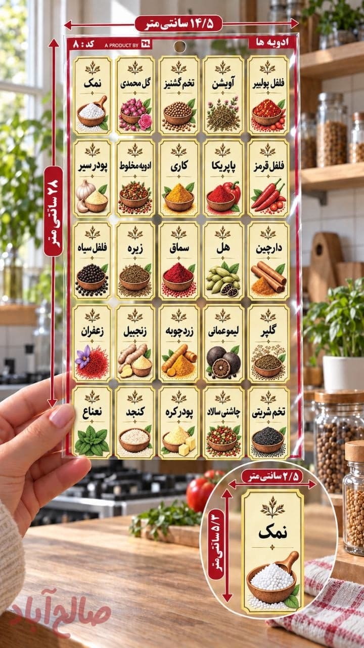 لیبل ضد آب ادویه