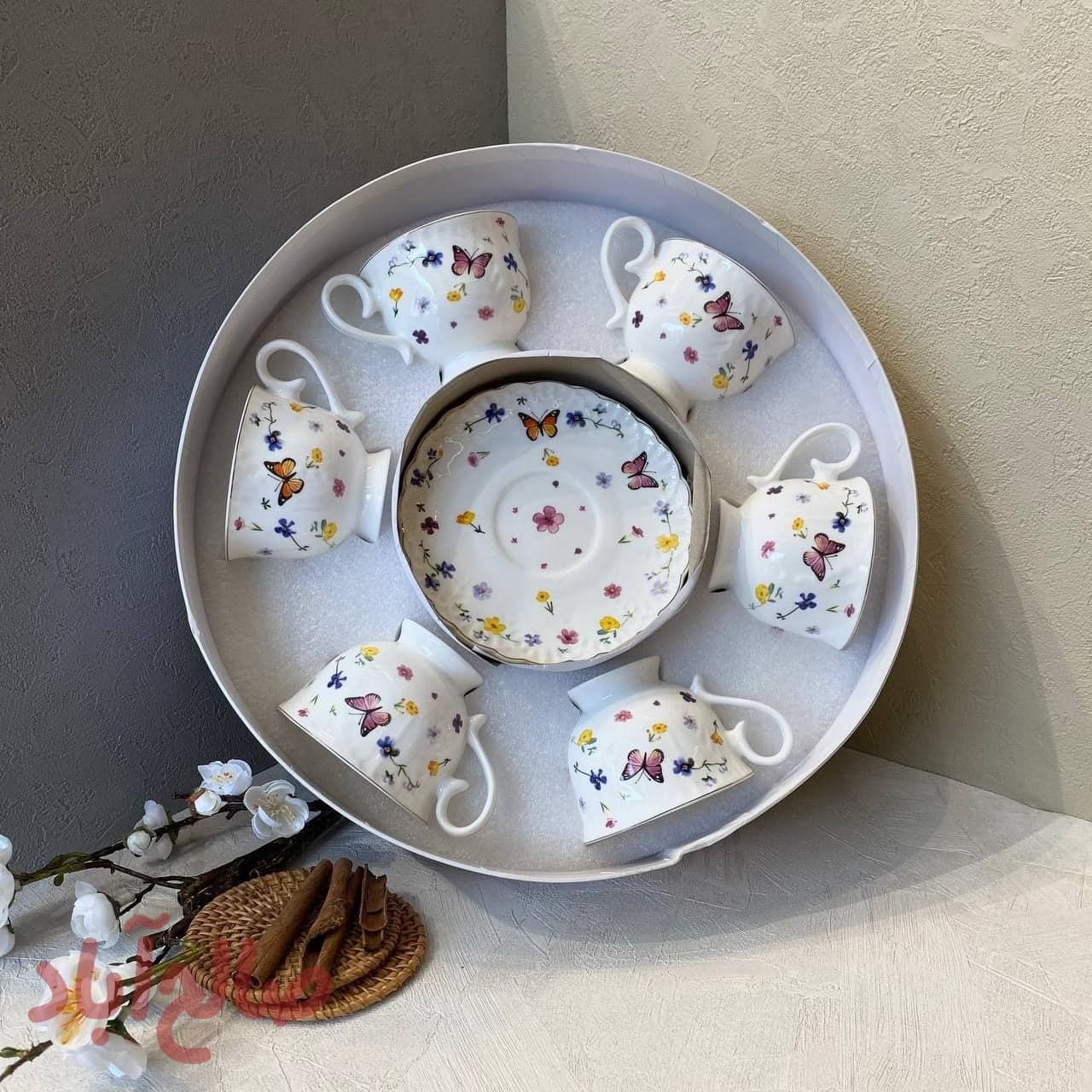 ست چای خوری طرح پروانه