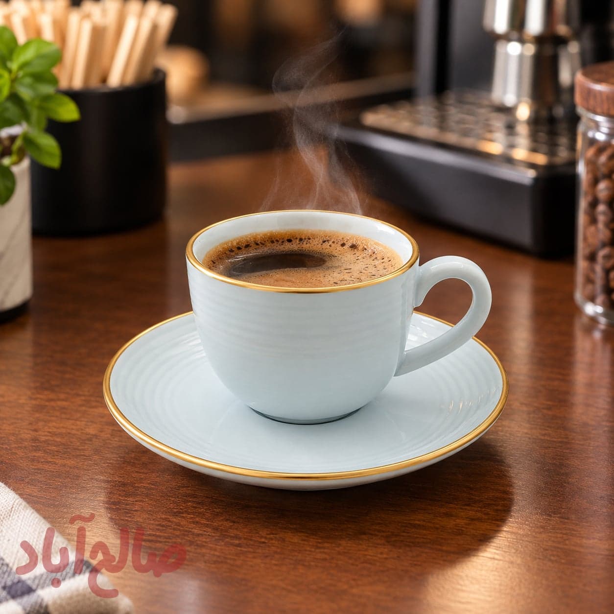 قهوه خوری 12 پارچه لب طلایی تقدیس