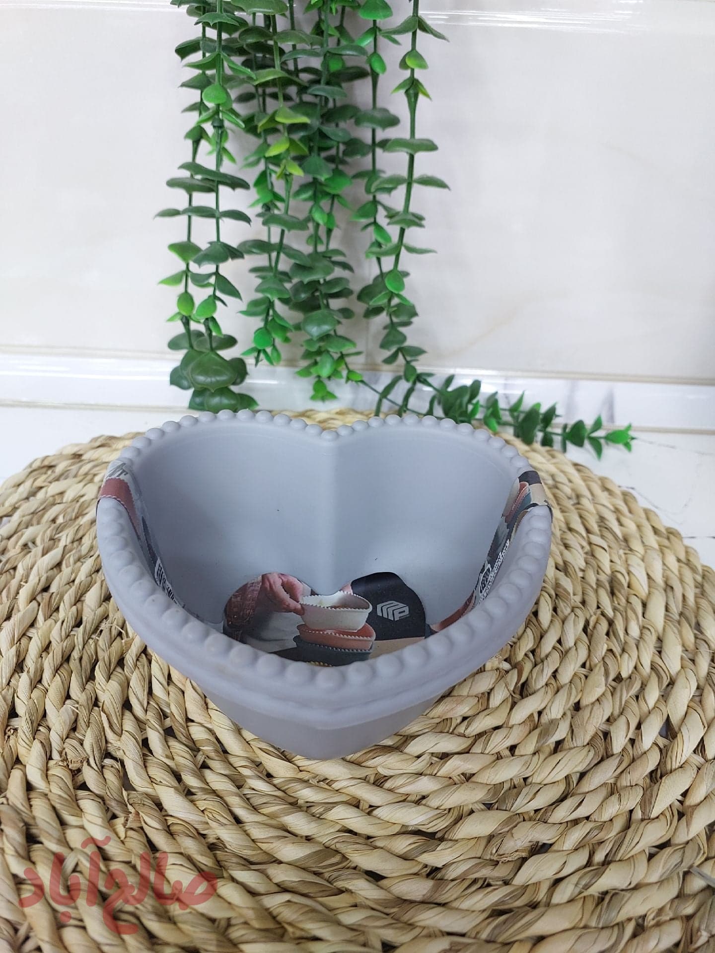 کاسه پلاستیکی قلبی مدل هیرا 2 عددی سایز متوسط