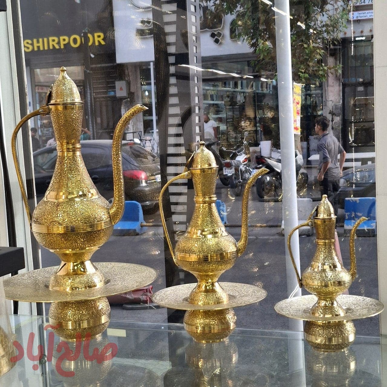 🔶 آفتابه و لگن طرح طاووس در 3 سایز
