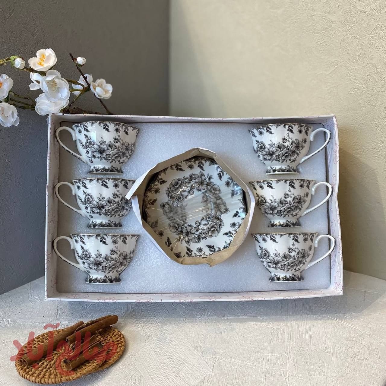 ست چای خوری گل مشکی
