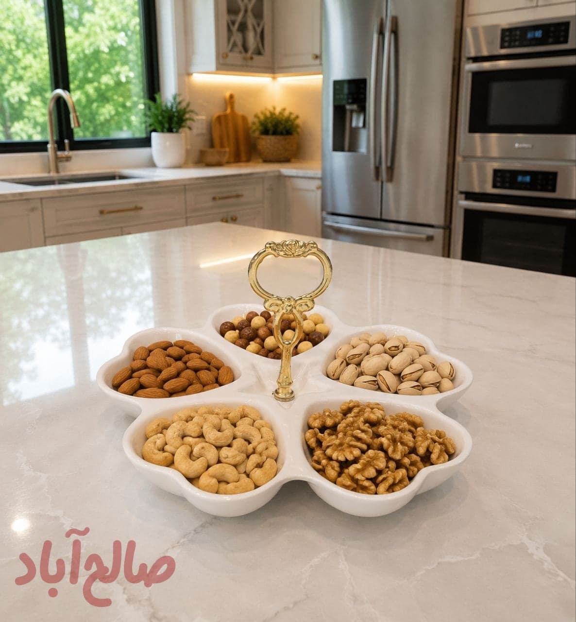 اردوخوری پنج خانه قلبی سرامیکی