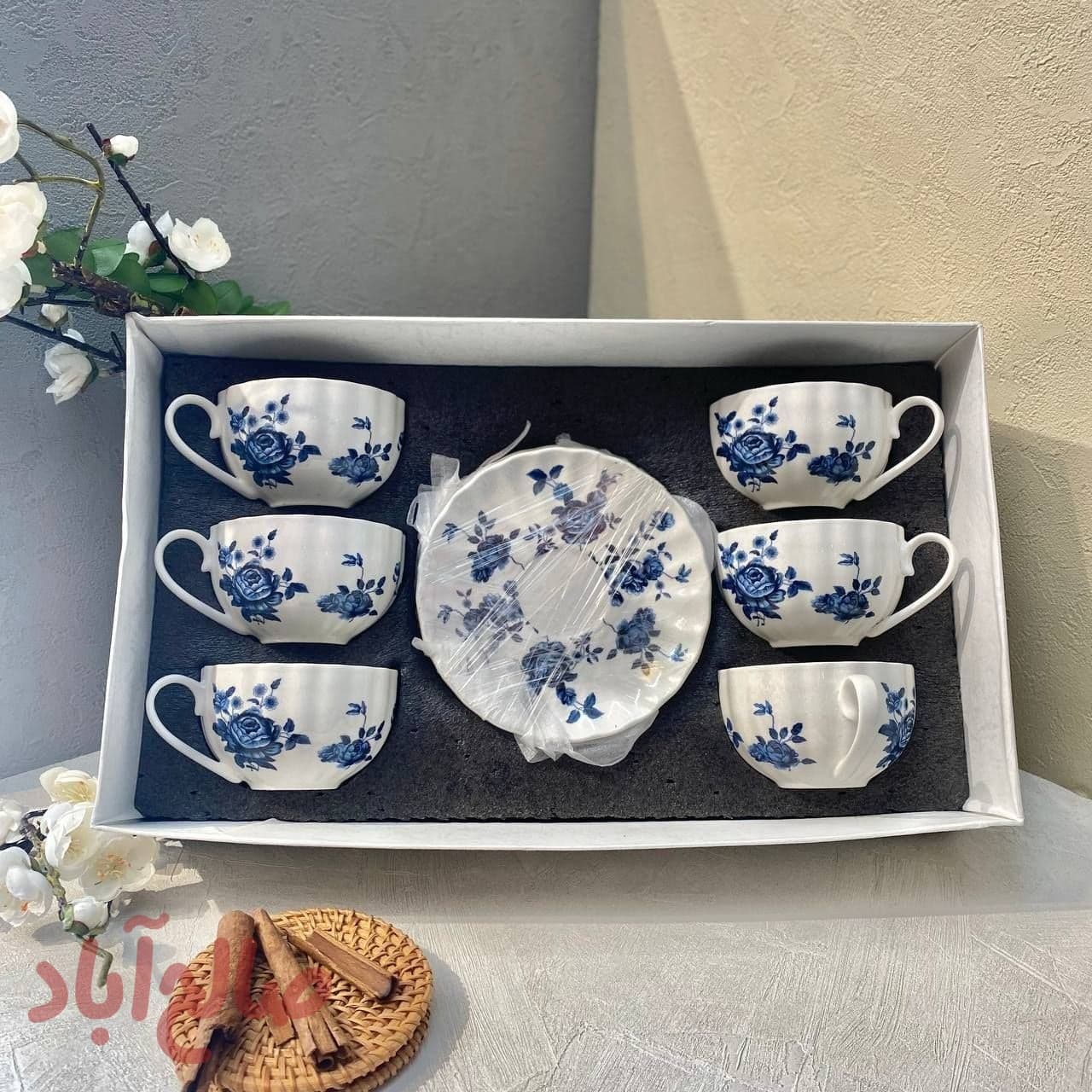 ست چای خوری گل آبی