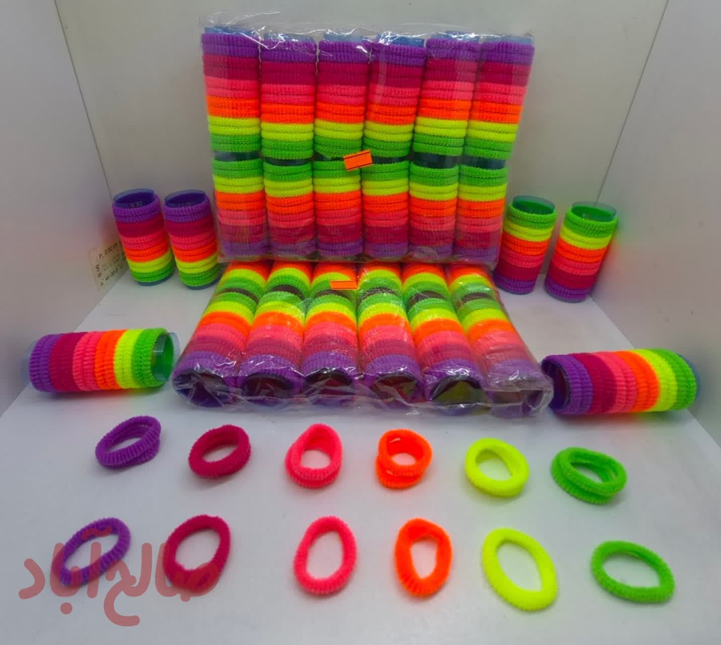 کد کالا 5180009 کش مو حوله ای رنگی لوله ای (144 عددی) ١٢ لوله ١٢ عددی