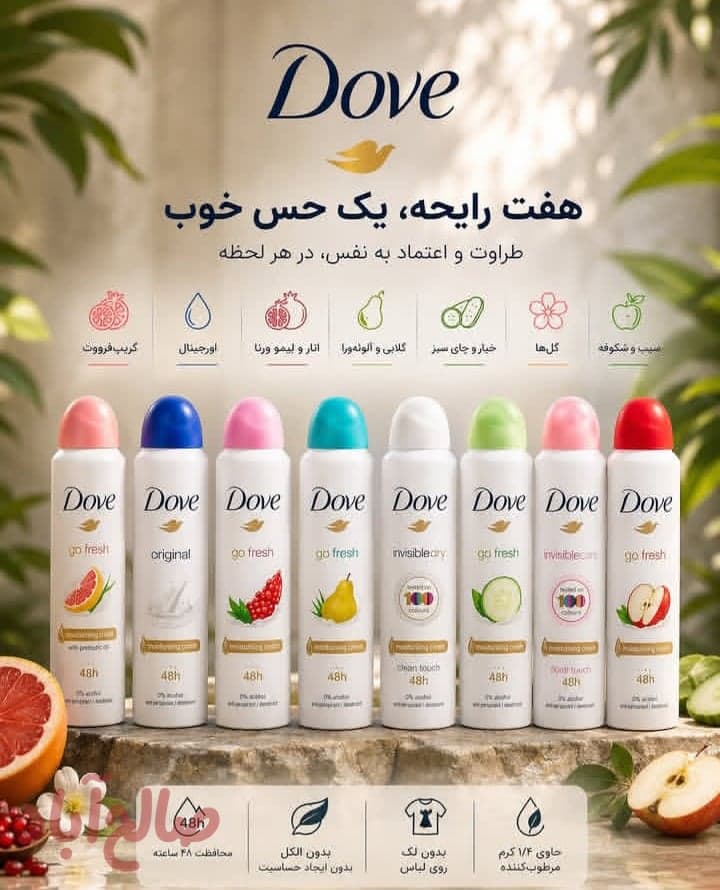 اسپری خوشبوکننده بدن Dove