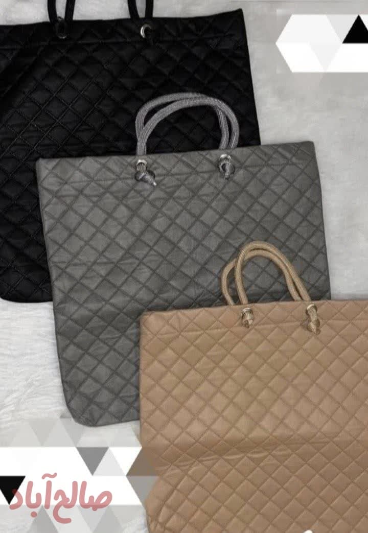 کد کالا 5030078 کیف زنانه دستی خرید پارچه ای تک زیپ دسته بافت ابعاد: قد/عرض:۴۳/طول:۴۷ ✅️ضد اب