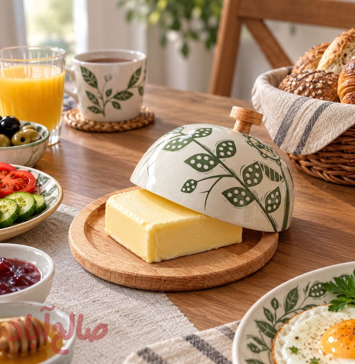 كره خوري سراميك كفه چوبي C&S ( 7360 )