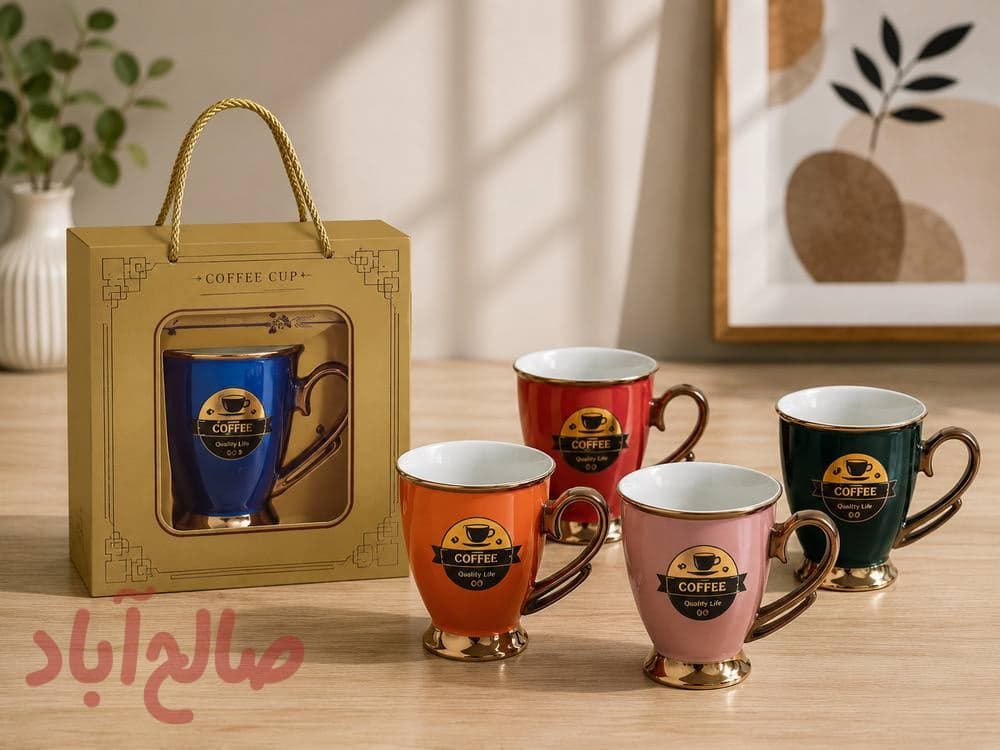 ماگ کافی رنگی جعبه کادویی