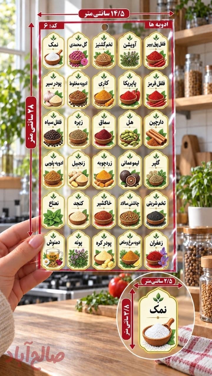 لیبل ضد آب ادویه