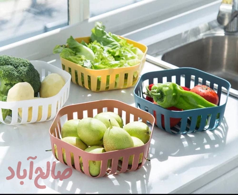 سبد نان و سبزی پلاستیکی مدل یوکا سایز بزرگ تکی