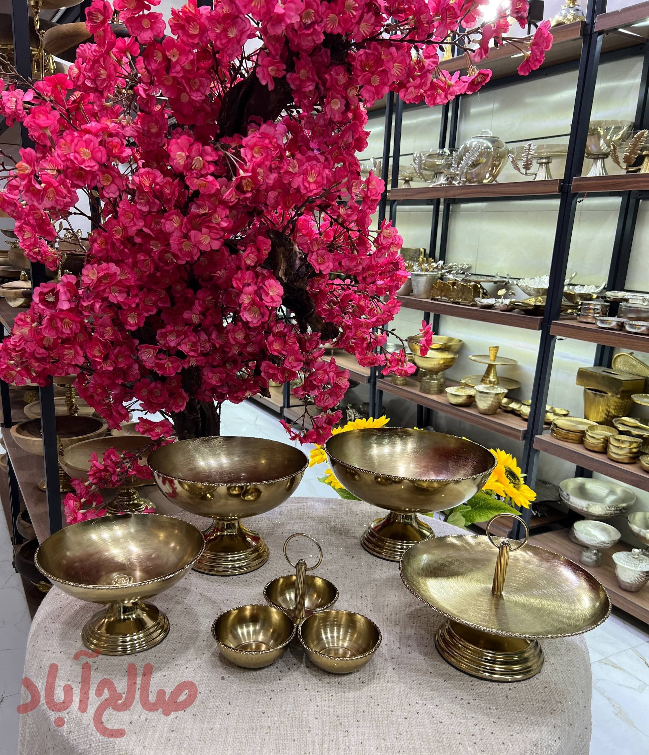سرویس پذیرایی فلزی و برنجی طنابی