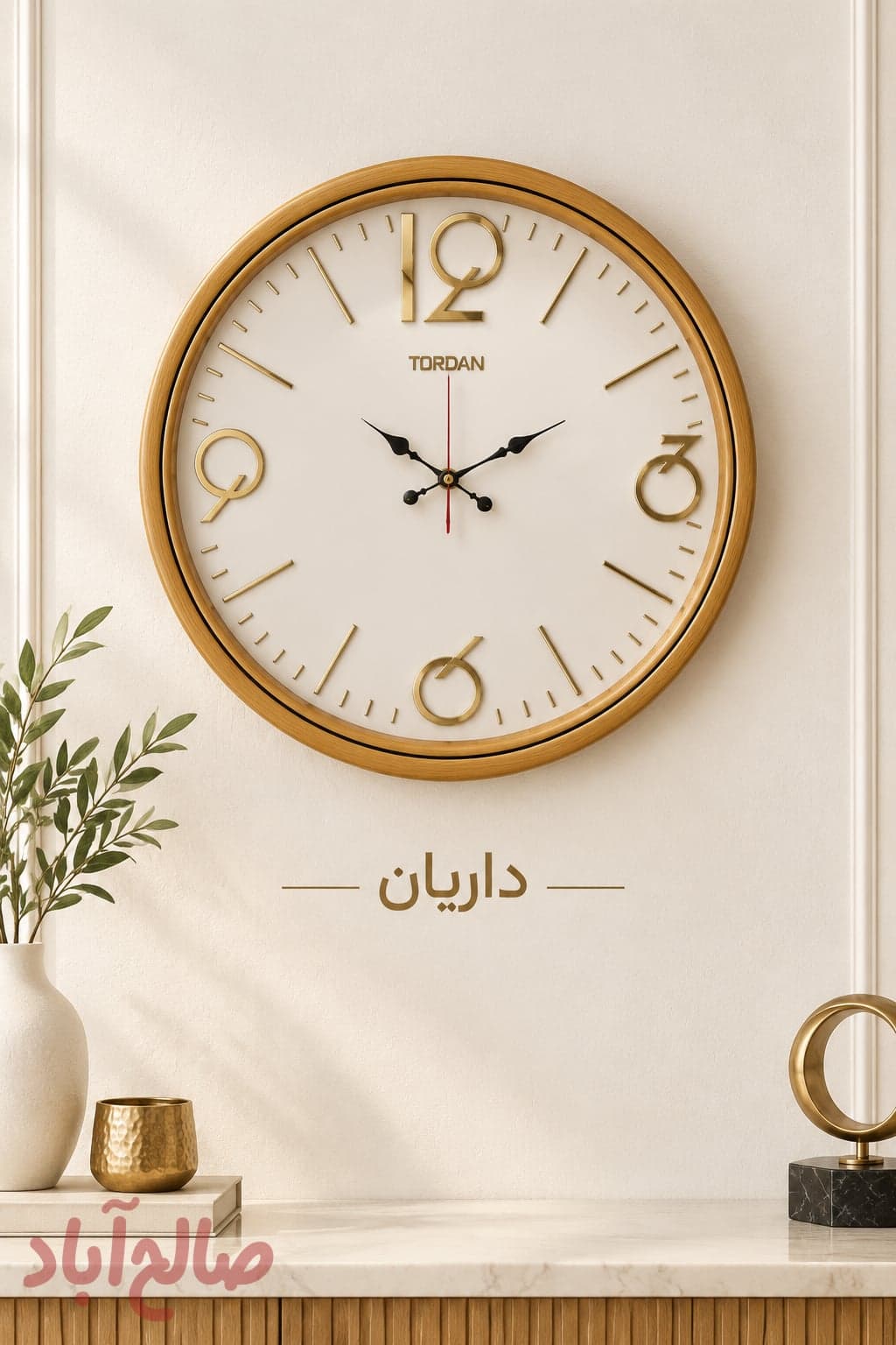 ساعت دیواری طرح چوب برند تورنتو
